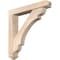 Ekena Millwork Olympic Arts and Crafts Smooth Bracket w/ Offset Brace, Douglas Fir, 5 1/2"W x 32"D x 32"H BKT0604X32X32OLY03SDF - alternate 1